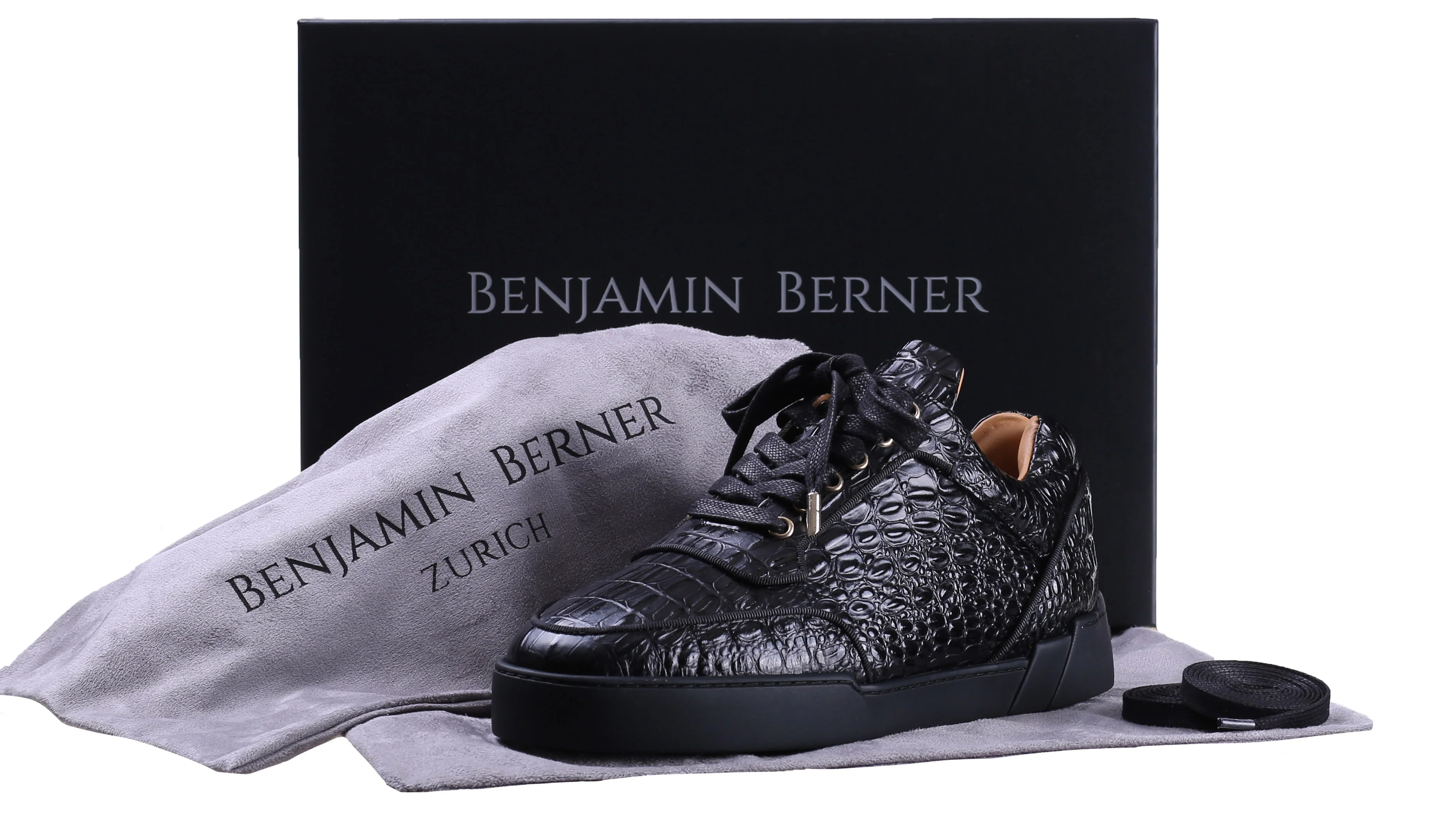 Low-Top ALL BLACK ALLIGATOR EFFECT - Image 4