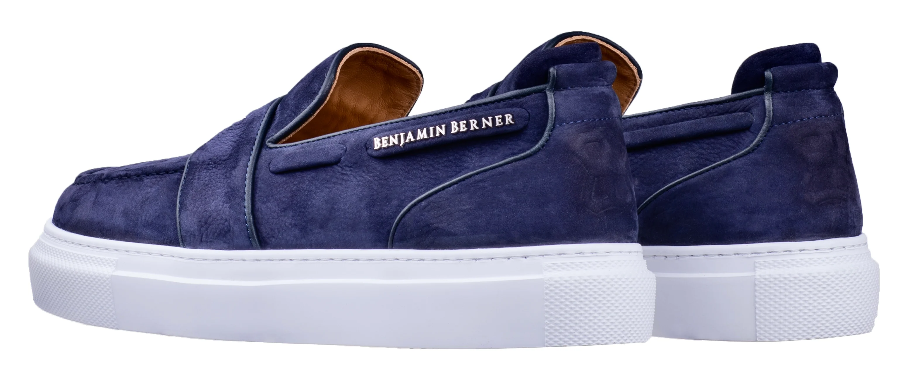 BNJ ENZO  MIDNIGHT BLUE NUBUCK PENNY LOAFER - Image 2