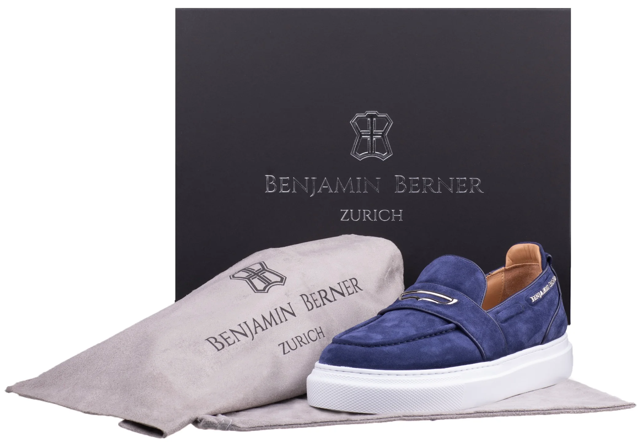BNJ ENZO NAVY BLUE SUEDE PENNY LOAFER - Image 4