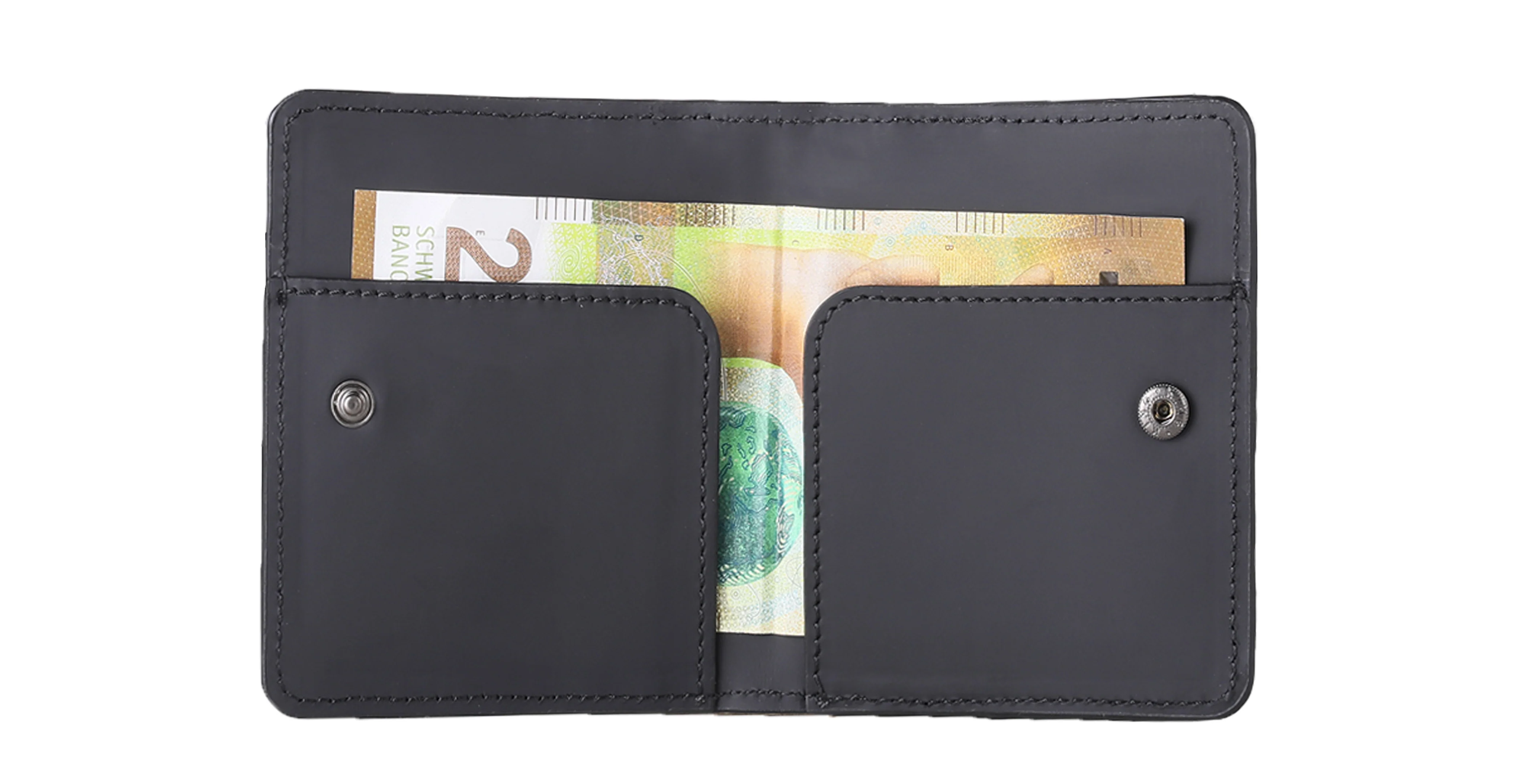 BNJ FLAP WALLET BLACK PYTHON CUT MATT  NAPPA - Image 3