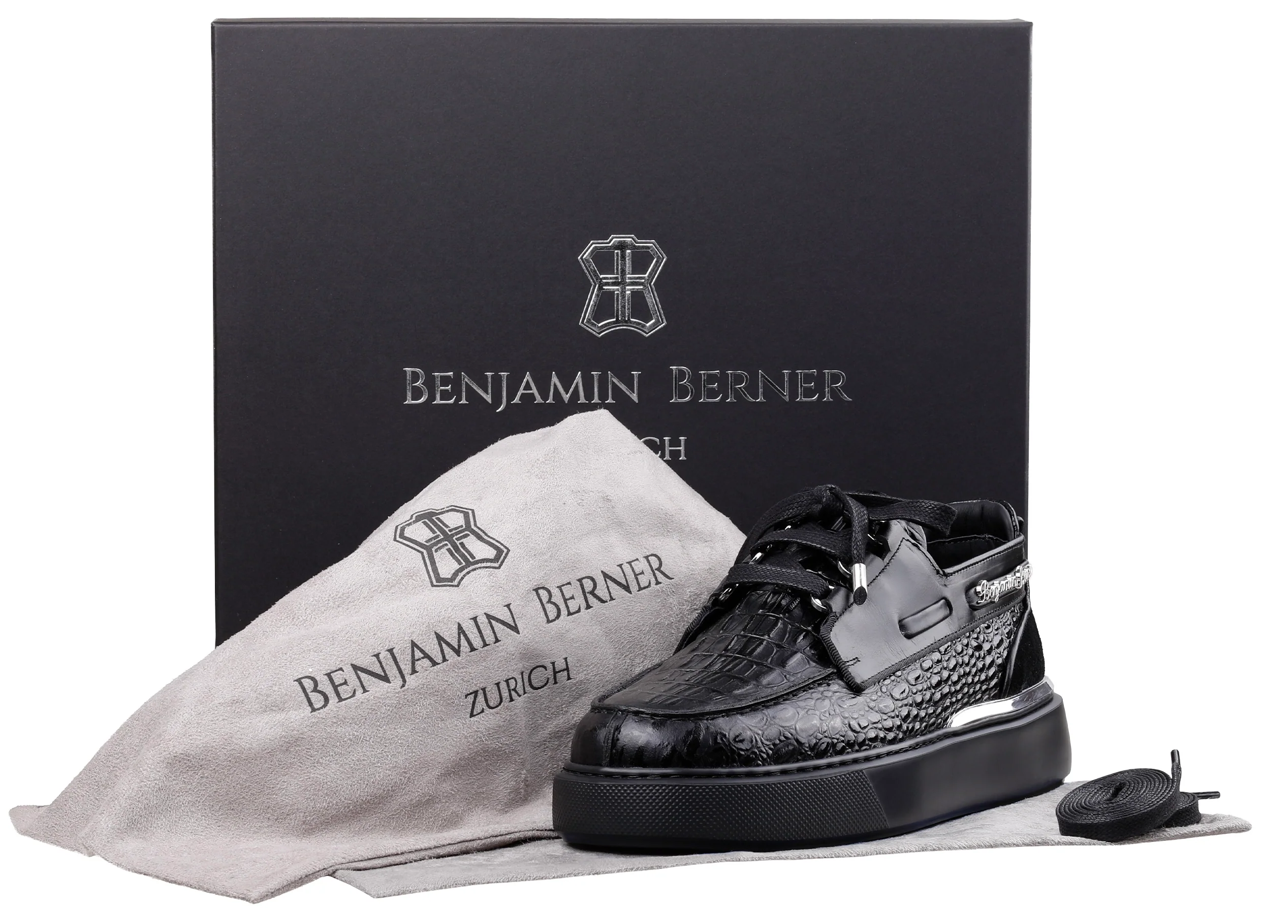 BNJ  NEPTUNE  ALL BLACK ALLIGATOR CALFSKIN - Image 4