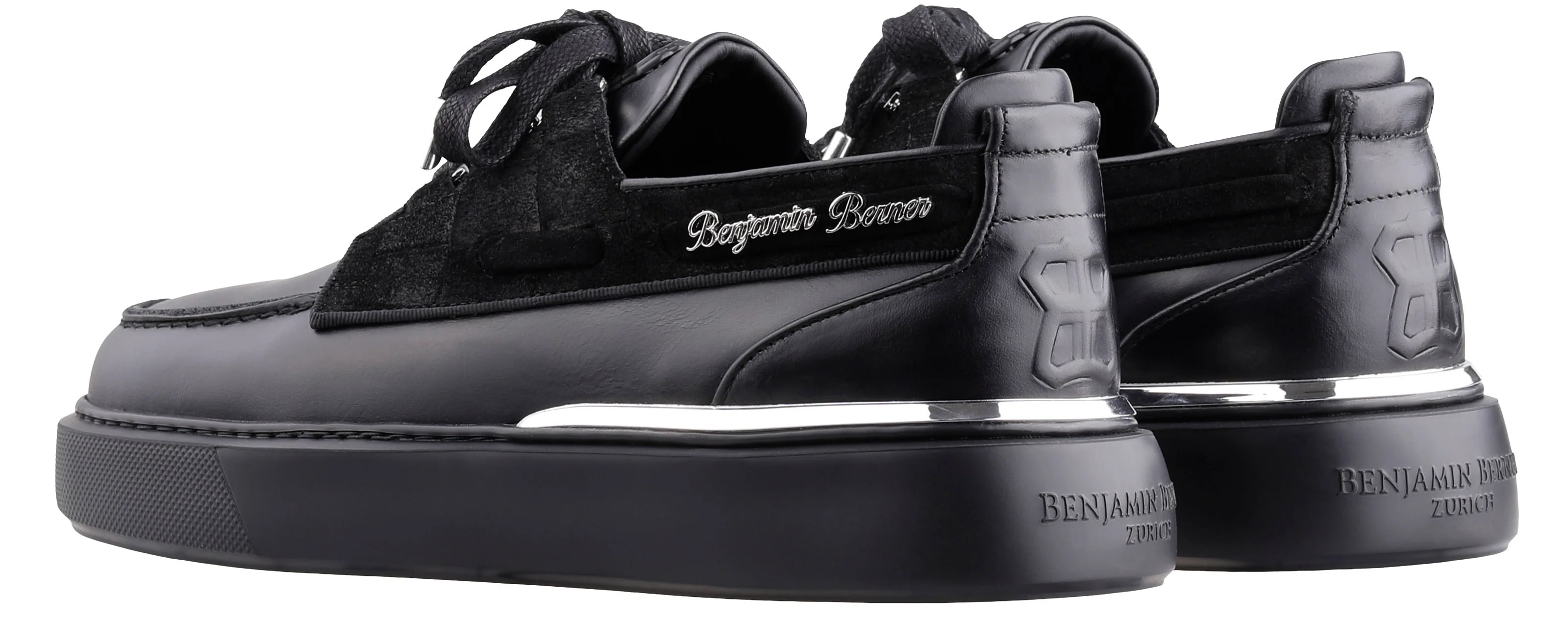 BNJ NEPTUNE BLACK NAPPA -CROCODILE SUEDE - Image 3