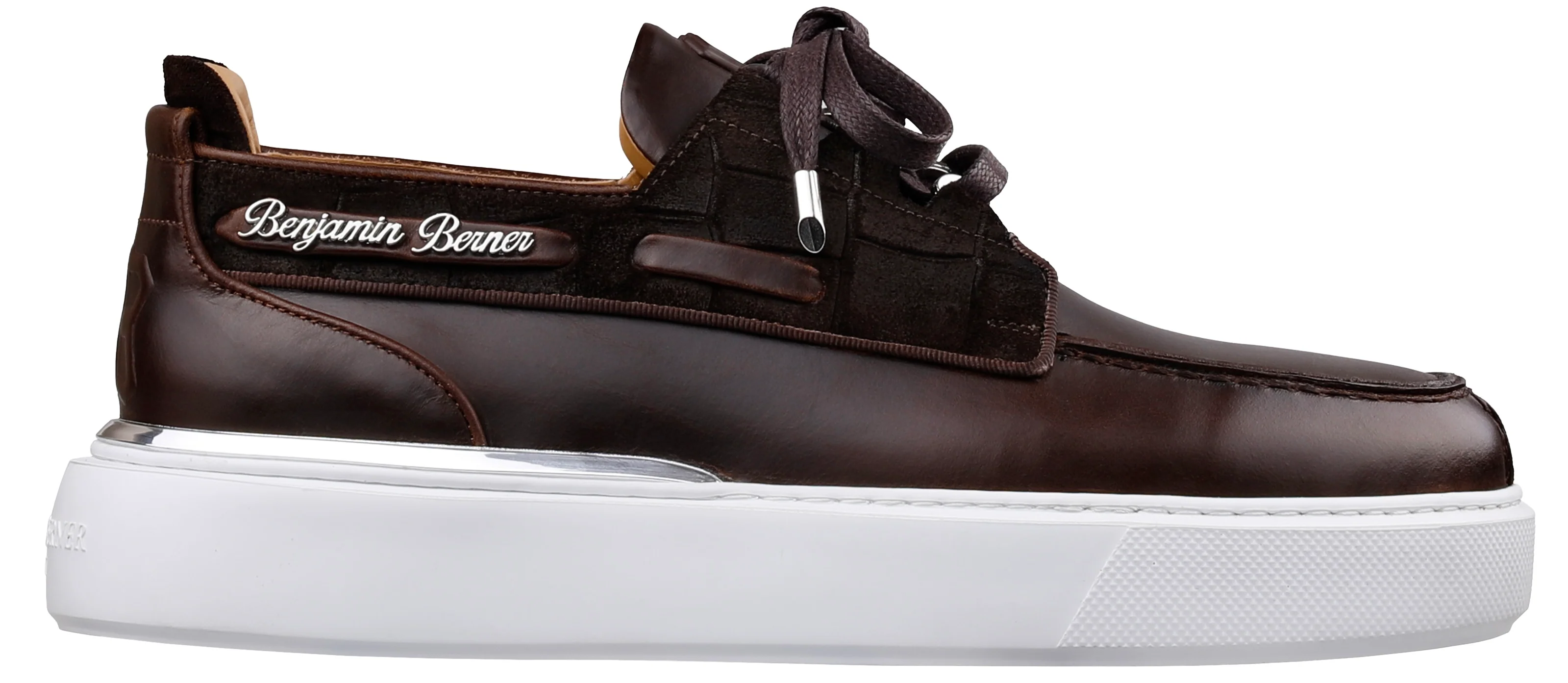 BNJ NEPTUNE BROWN NAPPA -CROCODILE SUEDE - Image 3