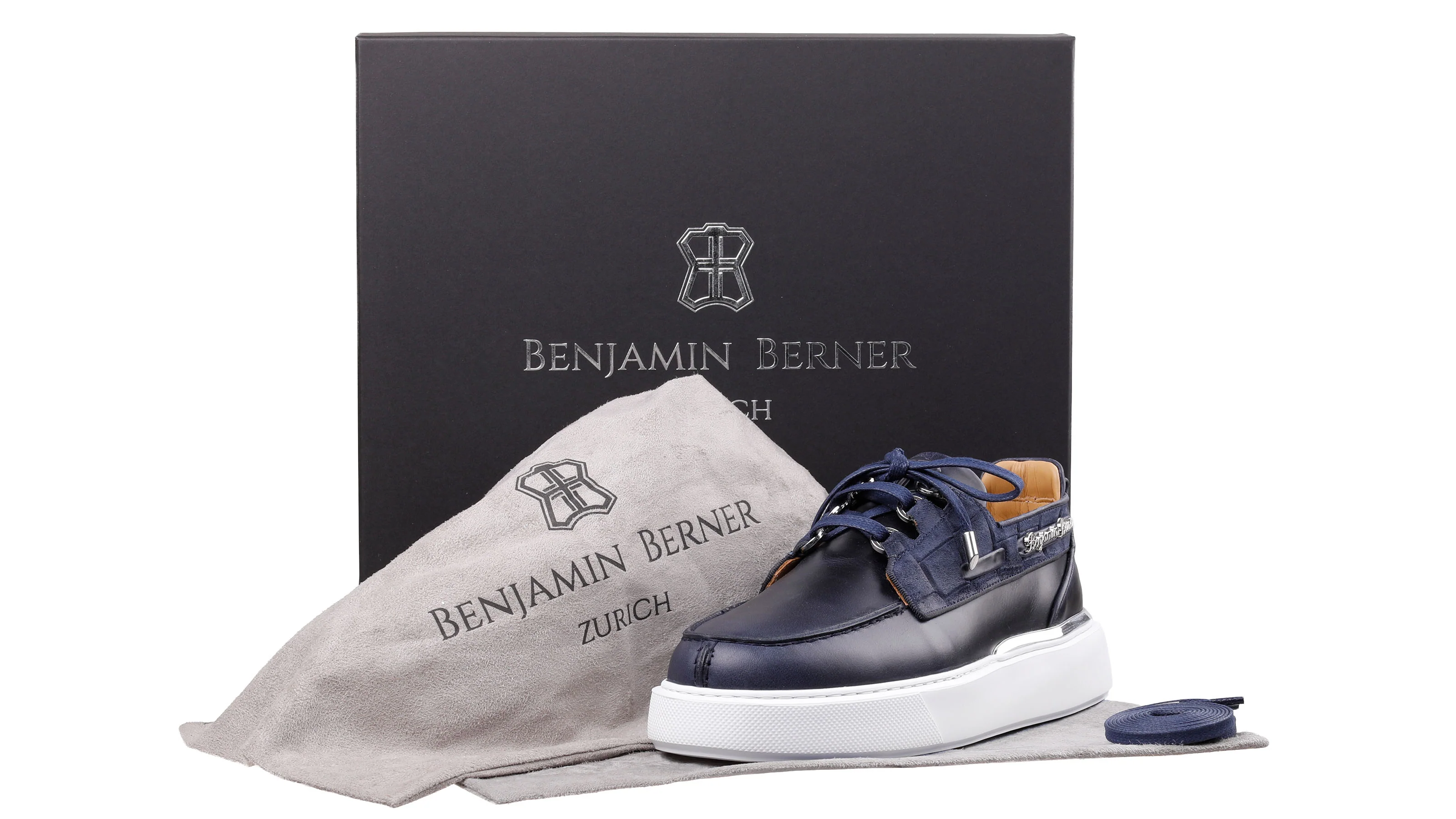 BNJ NEPTUNE NAVY NAPPA -CROCODILE SUEDE - Image 4