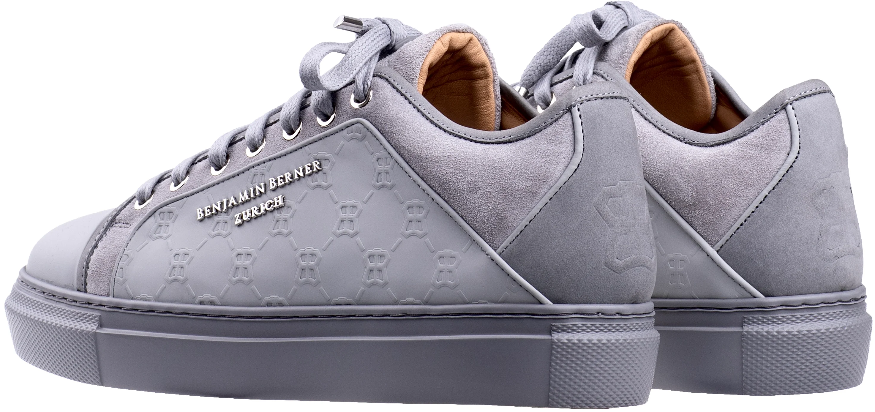 BNJ ODIN ICE GREY MONOGRAM EMBOSSED MATT NAPPA - Image 3