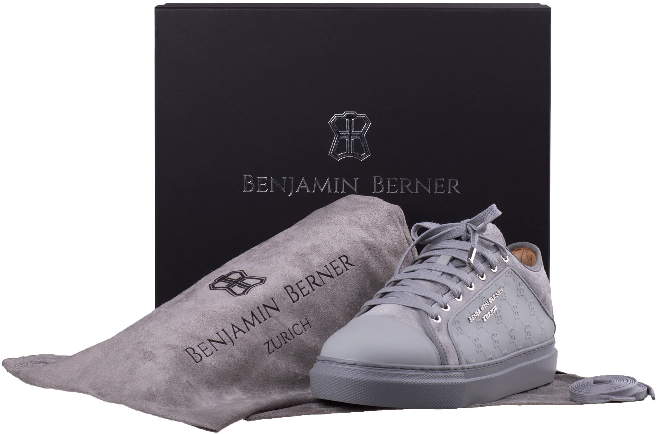 BNJ ODIN ICE GREY MONOGRAM EMBOSSED MATT NAPPA - Image 4