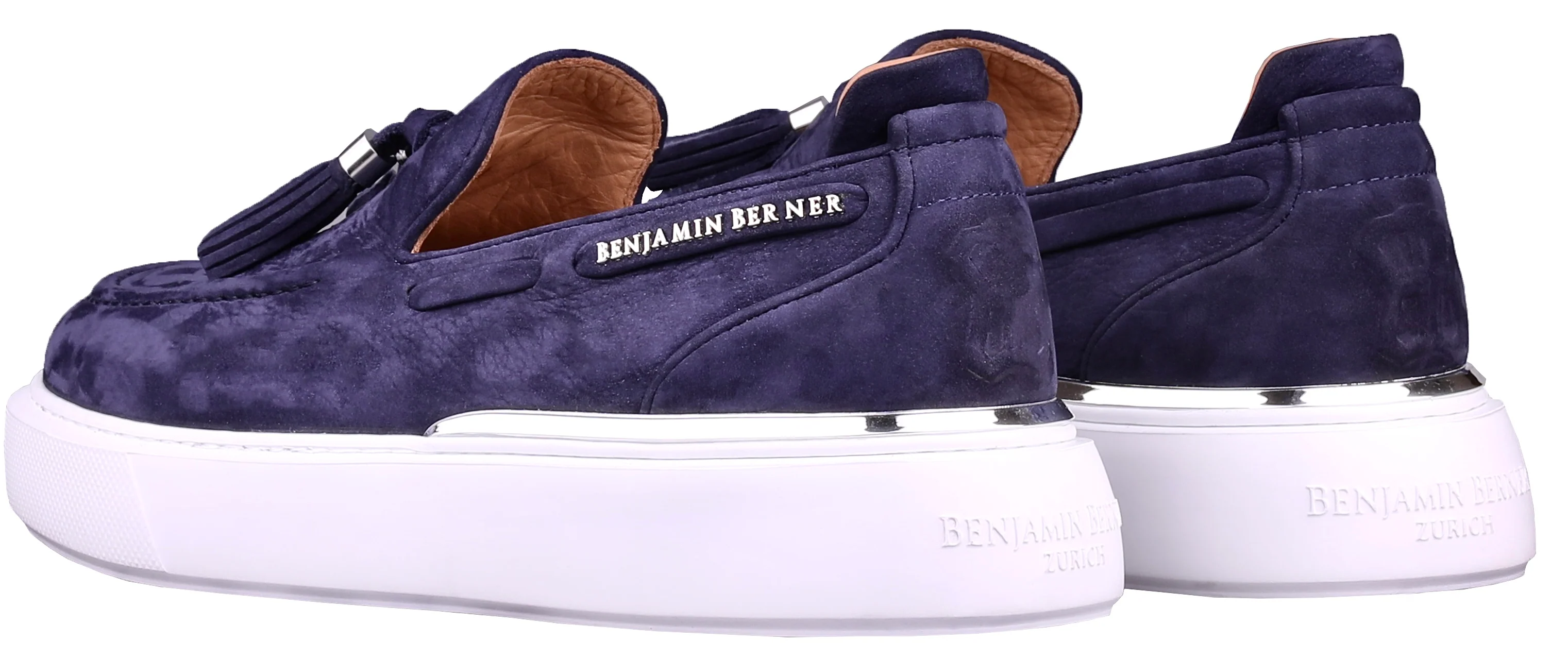 BNJ ORION MIDNIGHT BLUE NUBUCK TASSEL LOAFER - Image 3
