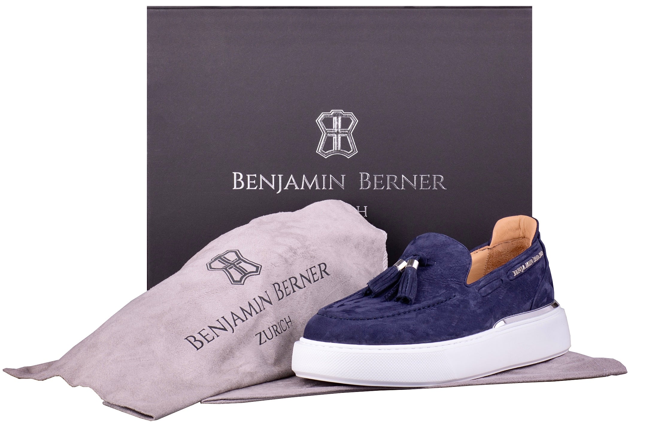 BNJ ORION MIDNIGHT BLUE NUBUCK TASSEL LOAFER - Image 4