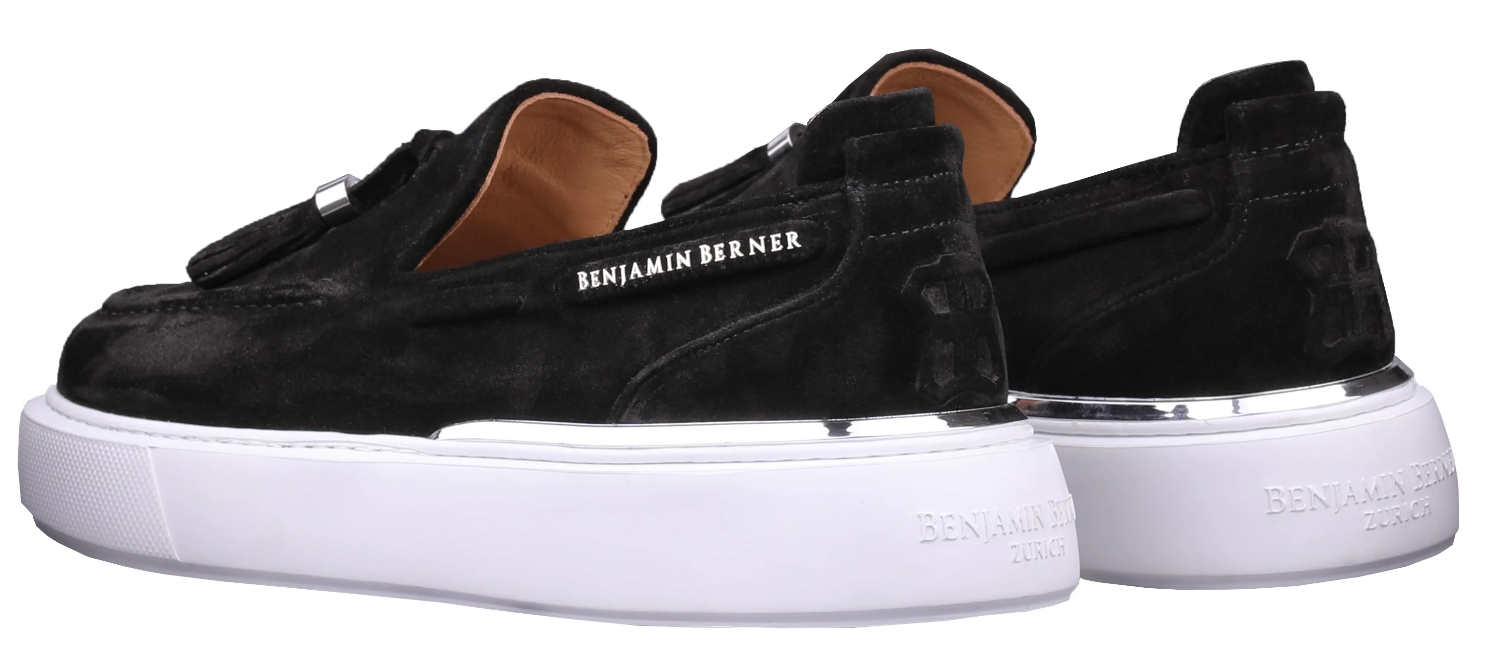 BNJ ORION ONYX BLACK SUEDE TASSEL LOAFER - Image 3