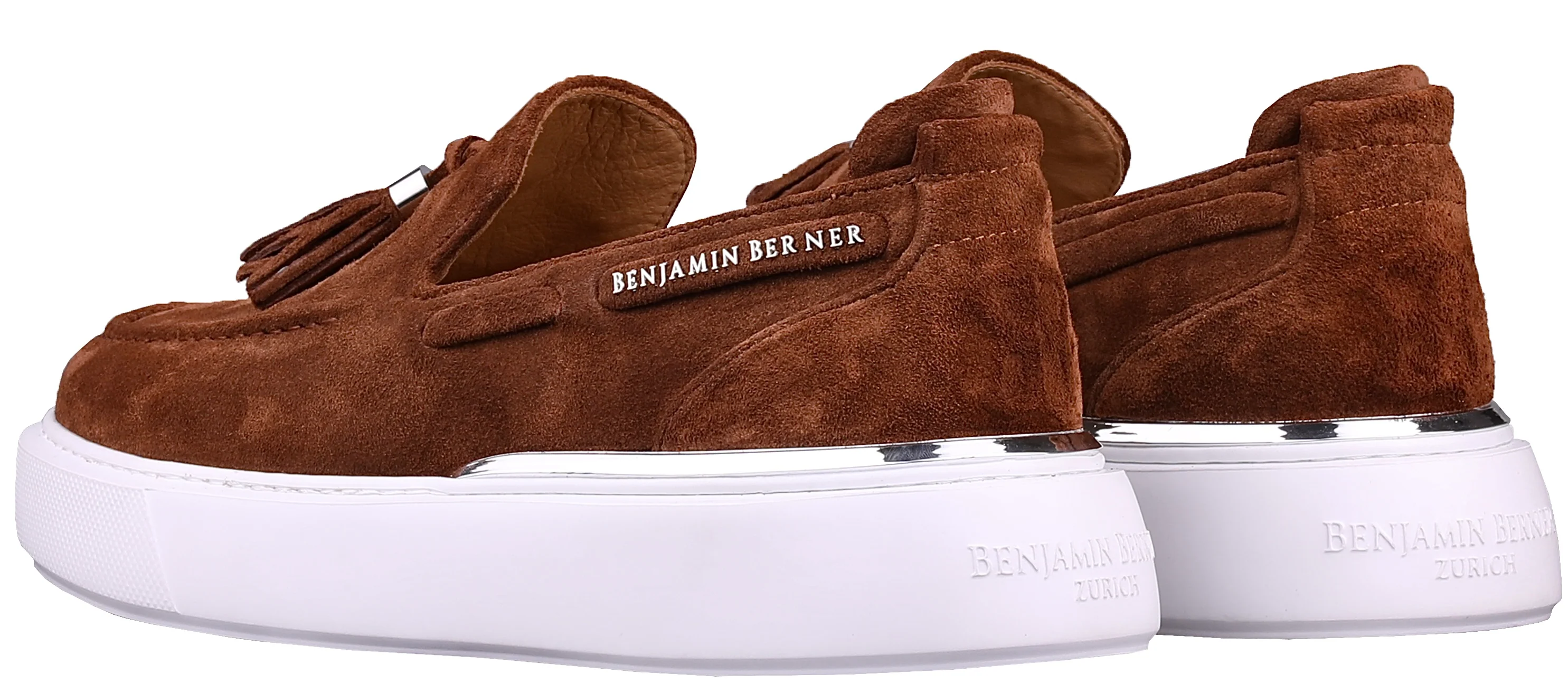 BNJ ORION CHESTNUT SUEDE TASSEL LOAFER - Image 4