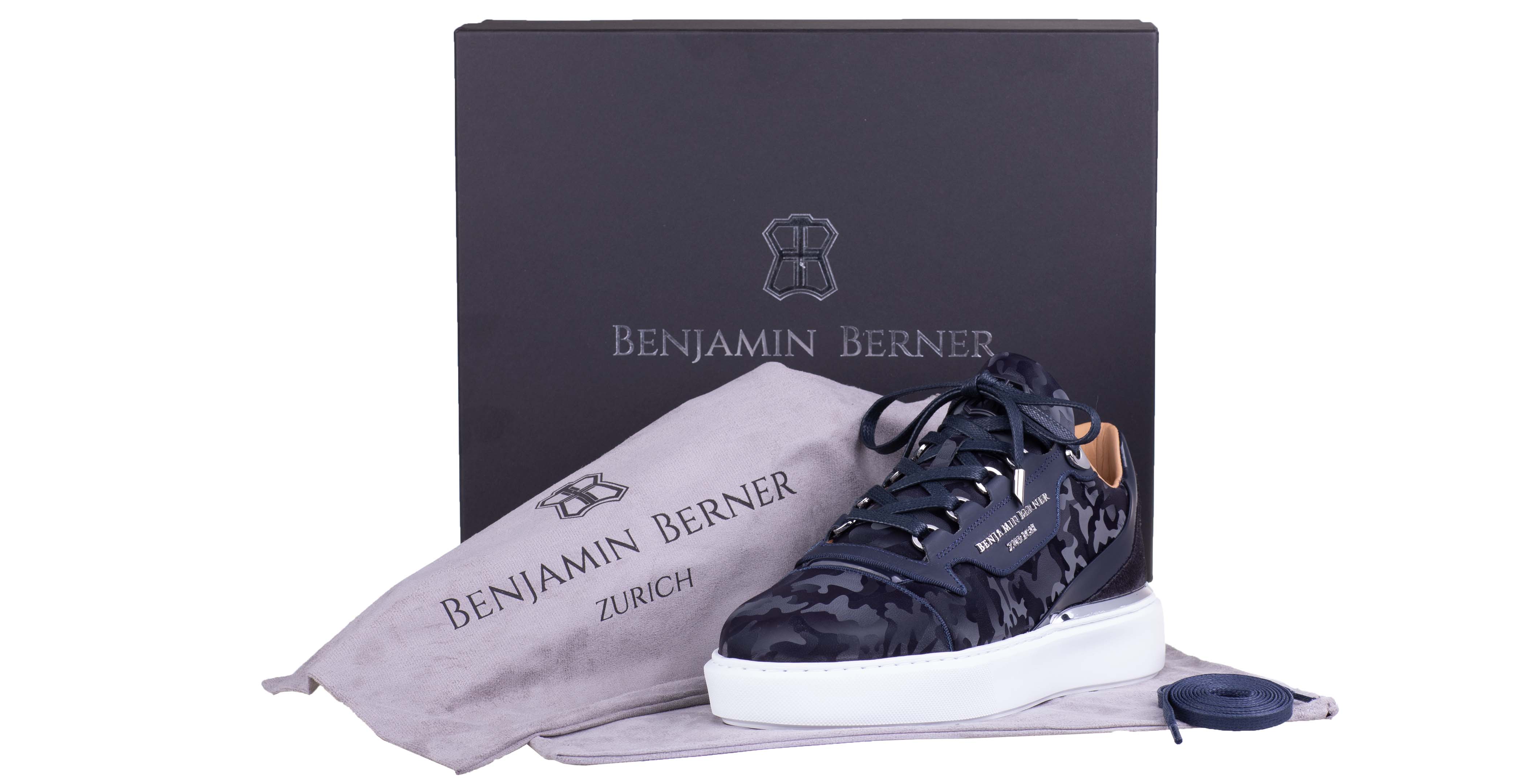 BNJ RAPHAEL Low-Top NAVY REFLECTIVE CAMOUFLAGE-MATT NAPPA - Image 3