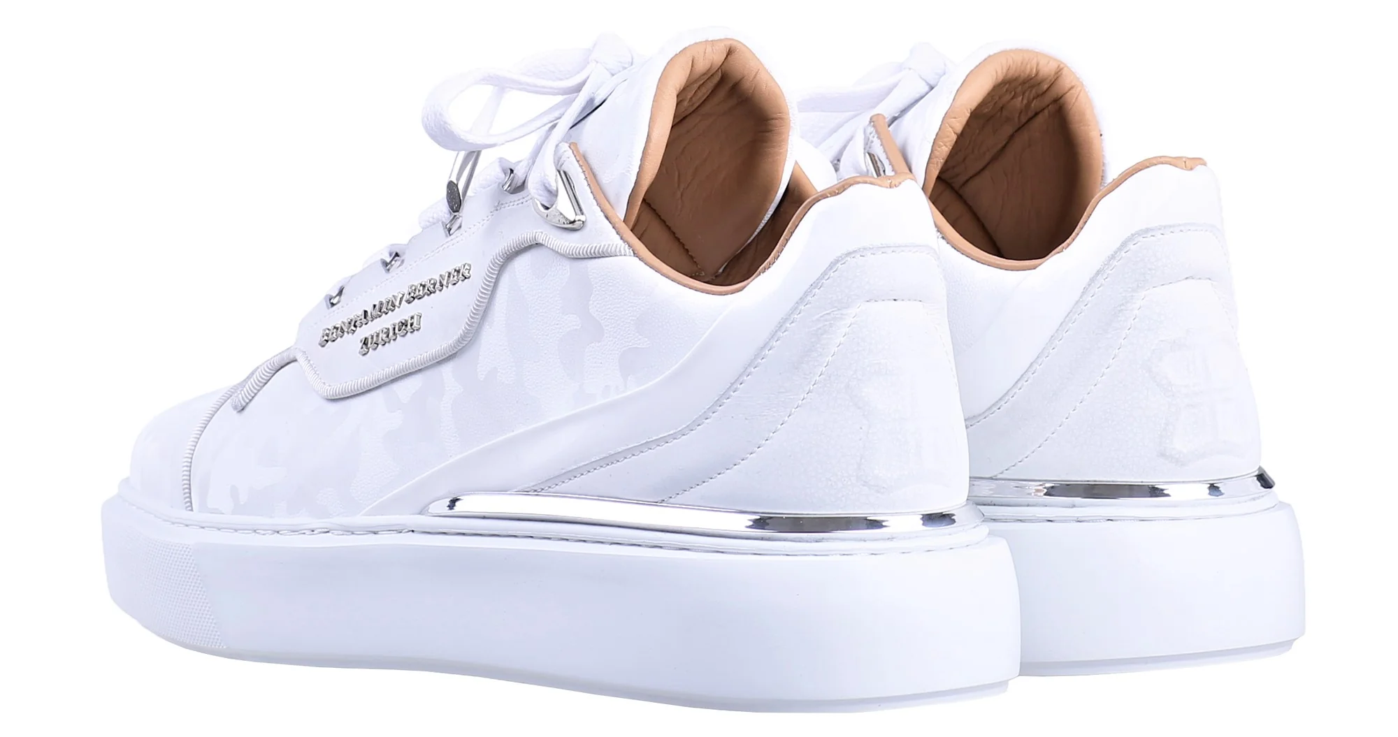 Women's Low-Top BNJ RAPHAEL WHITE REFLECTIVE CAMOUFLAGE CALFSKIN - Image 3
